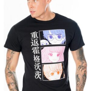 Harry Potteri T-särk, anime-stiilis, Hogwartsi kujutisega, suurus XL