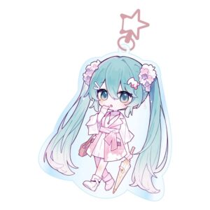 Hatsune Miku akrüülist võtmehoidja „Kawaii Summer Time“