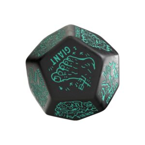 Viridian Jumbo Dice — генератор монстров, кубик D12, черный