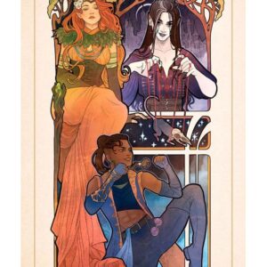 Художественный принт «Critical Role» от Мариши Рэй: иллюстрации в стиле ар-нуво к 10-летию сериала, 46 × 28 см — без рамки