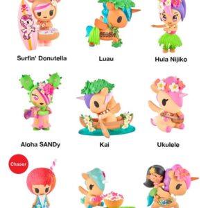Unicorno üllatuskarbi figuuride komplekt „Hawaiian Ohana“, 7 cm (8)