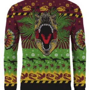 Jurassic Park Christmas Sweater Happy Rexmas Size M