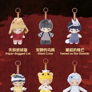 Neekyio Silent Beast Plush Keychain 15 cm Blind Box Display (6)