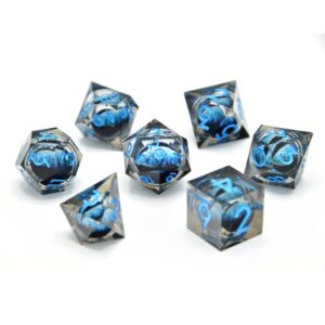 CritStones Dice Set Water Dragon’s Gaze Floating Eye (7)