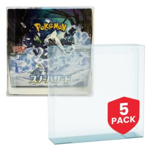 Evoretro PET Protectors 5-Pack for Pokémon Japanese Booster Box Large