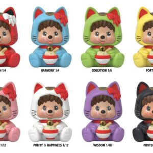 Monchhichi Rokimoto Figure Cup of Fun Lucky Cat Series 10 cm Blind Box Display (6)