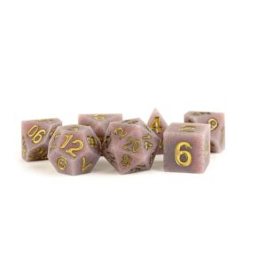 FanRoll Sharp Edge Silicone Dice Set Volcanic Soot (7)