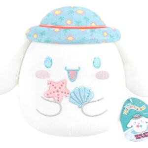 Sanrio Squishmallow pehmiknukk „Hello Kitty ja sõbrad – Naudi hetke“ Cinnamorolli mütsiga, 20 cm