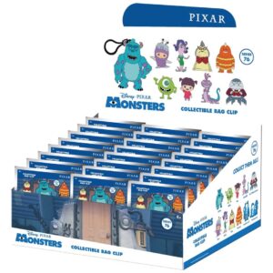 Monsters, Inc. 15th Anniversary 3D PVC Bag Clips Series 76 Display (24)