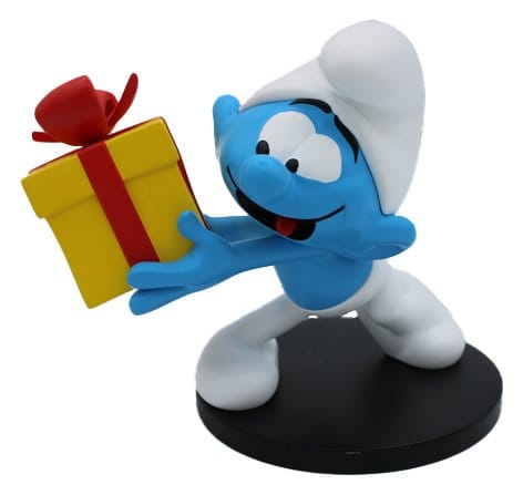 Smurfide kuju „Jokey Smurf kingitusega“, 10 cm