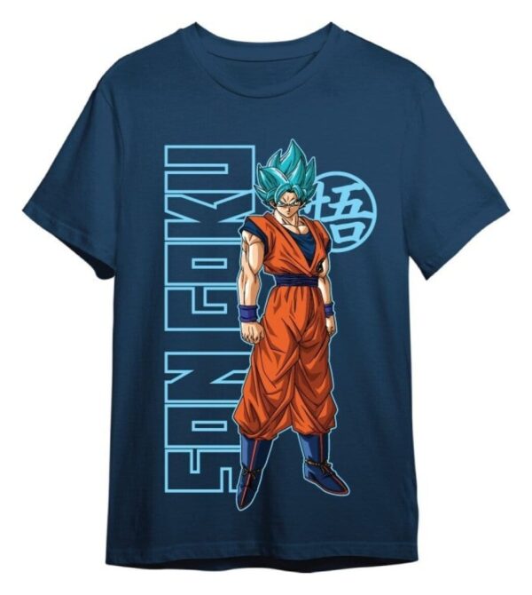 „Dragon Ball Super“ T-särk: Goku Super Saiyan, sinine denim, suurus S