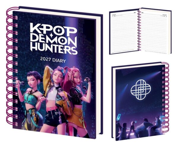 KPop «Охотники за демонами» — ежедневник формата A5 с спиральной переплеткой на 2027 год