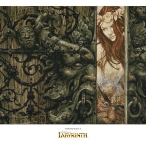 Labyrinth (1986) Printed Art Sarah and Hoggle Navigate the Labyrinth Limited Edition 30 x 42 cm