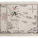 The Hobbit Tea Towel Thorins Map 72 cm