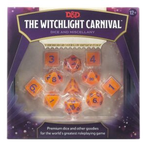 Dungeons & Dragonsi rollimängu täringukomplekt „Witchlight Carnival“