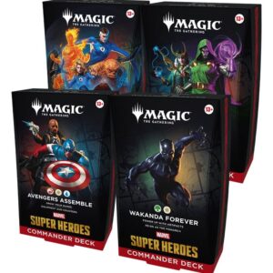 Magic the Gathering Marvel Super Heroes Commander Decks Case (4) english