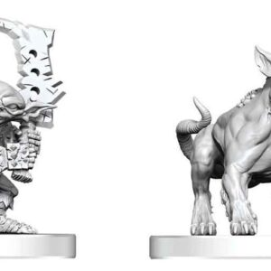 Pathfinder Battles Deep Cuts Unpainted Miniature Goblin Commando & Goblin Dog 13 cm