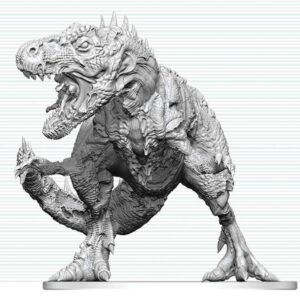 Dungeons & Dragons Nolzur’s Marvelous Miniatures Unpainted Miniature Tyrannosaurus Zombie 20 cm