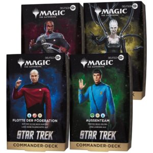 Magic the Gathering Star Trek Commander Decks Case (4) german