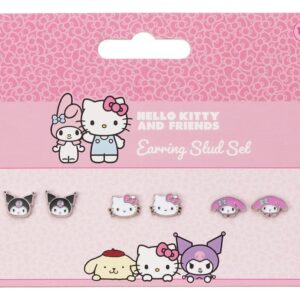 Sanrio Stud Earring Set Hello Kitty, Kuromi and My Melody