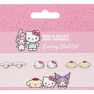 Sanrio Stud Earring Set Hello Kitty, Cinnamon Roll and Pompompurin
