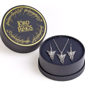 Lord of the Ring Earrings and Necklace Gift Set Evenstar
