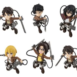 Attack on Titan Tobimas Mini Figures Pack of 6 (with gift)
