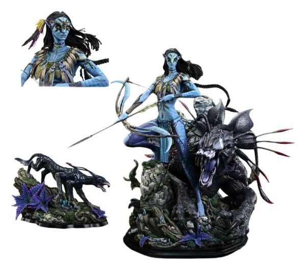 Film „Avatar“ – Real Elite Masterline seeria kuju 1/4 Neytiri ja Thanator, Deluxe Bonus-versioon, 75 cm