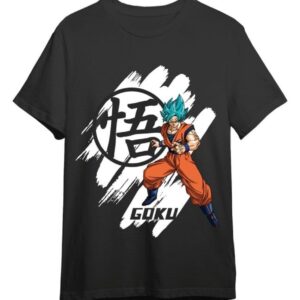 Dragon Ball T-Shirt Dragon Ball Super Goku Super Saiyan Blue Black Size S